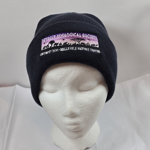 Detroit Zoological Society - Detroit Zoo Knit Cap Dark Gray Embroidered Patch - Picture 8 of 8